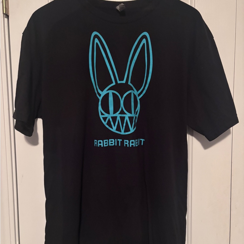 Next Level Apparel Black TShirt Asheville Rabbit Rabbit Design